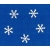 Śnieżynka 3x3cm aplikacja  , BIAŁE   kmpl 5szt